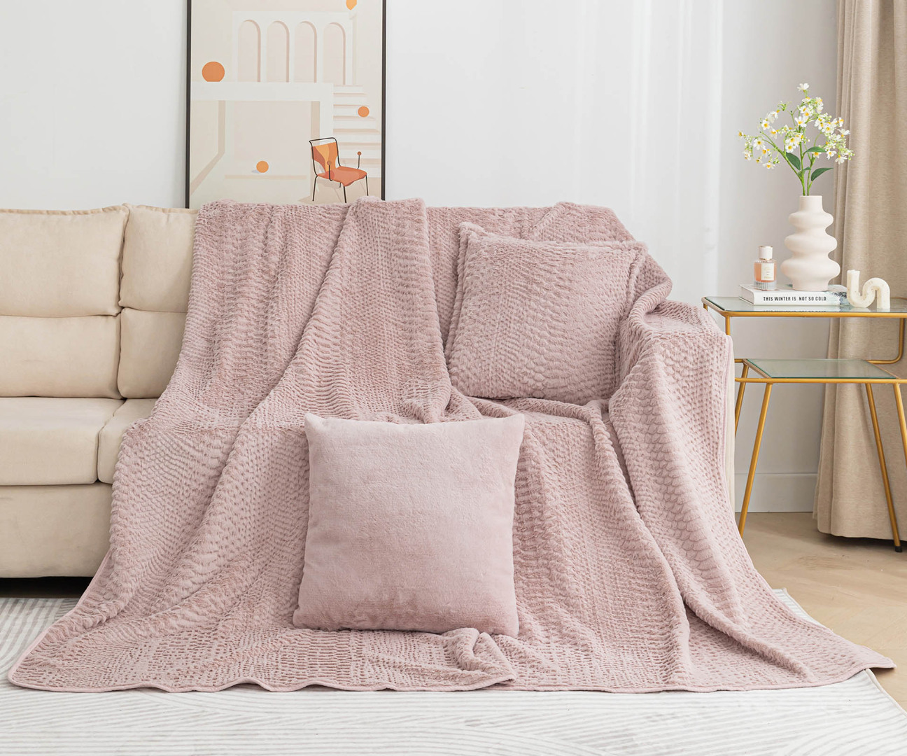 nx201pink2 ΡΙΧΤΑΡΙΑ NX201 (180cm x 180cm) PINK SilkFashion - Image 1