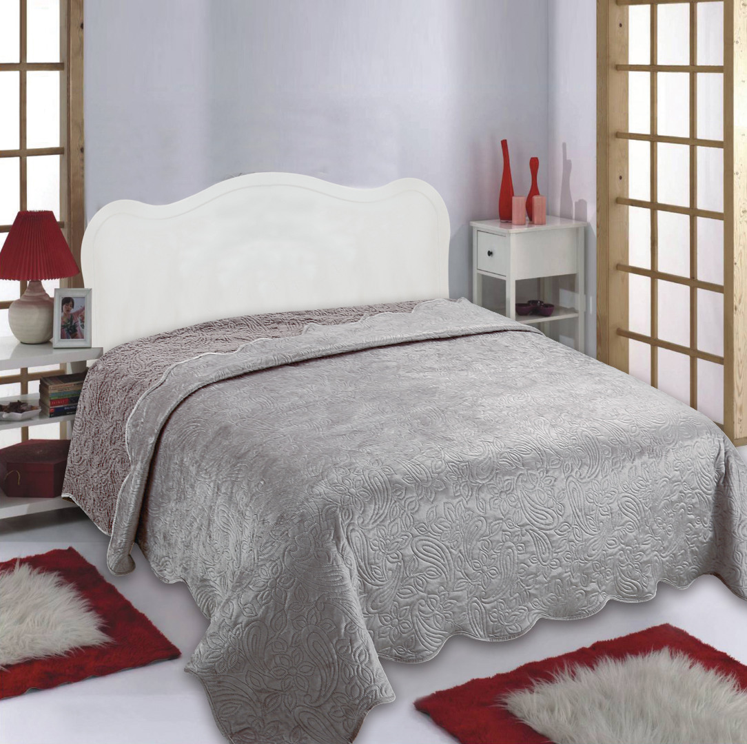 nx2211beige-1 Κουβέρτα βελούδο με sherpa NX2211 (160cm x 220cm) beige SilkFashion - Image 1