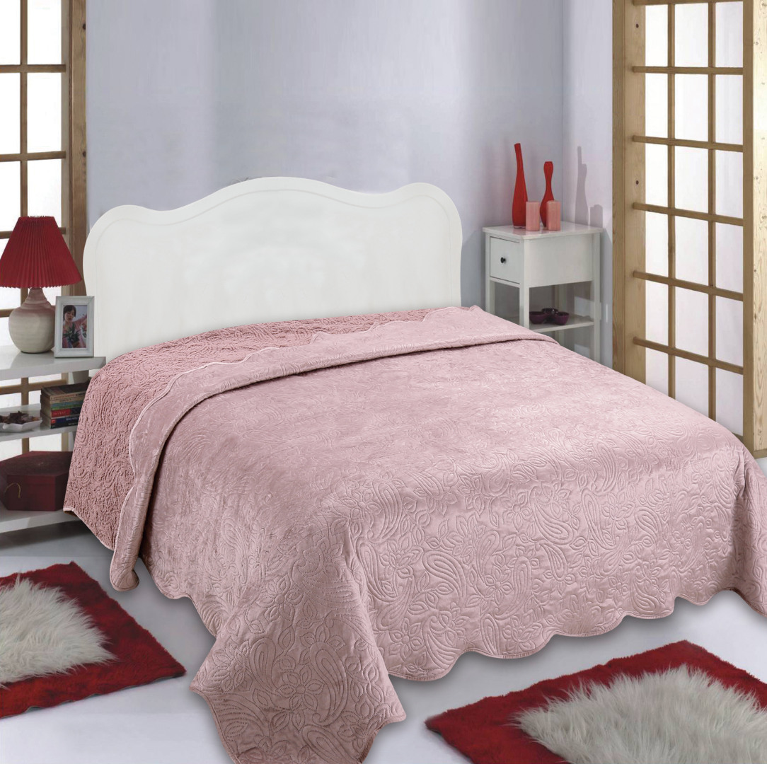 nx2211pink2 Κουβέρτα βελούδο με sherpa NX2211 (220cm x 240cm) pink SilkFashion - Image 1