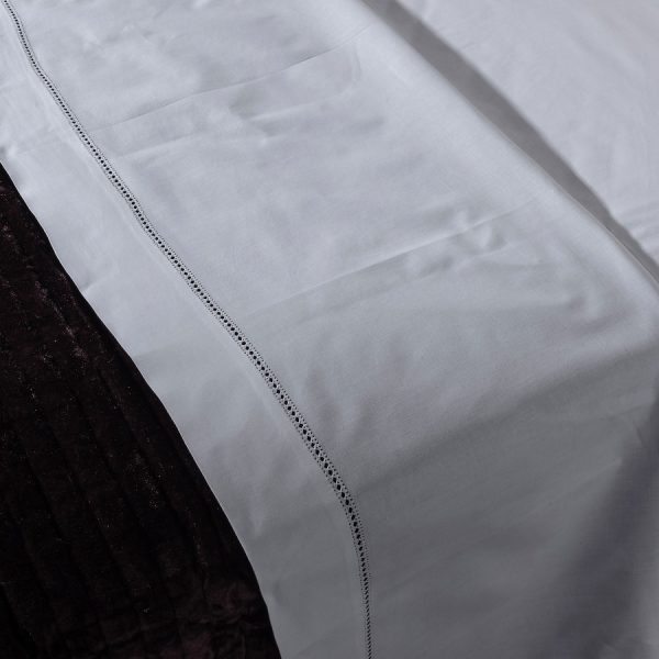 ΧΕΙΡΟΠΟΙΗΤΟ ΣΕΝΤΟΝΙ ΜΕ ΑΖΟΥΡ ΝΧ46  (180CM X 250CM) ΛΕΥΚΟ SilkFashion