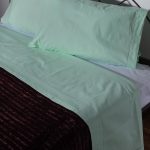 ΧΕΙΡΟΠΟΙΗΤΟ ΣΕΝΤΟΝΙ ΜΕ ΑΖΟΥΡ ΝΧ46 ΤΡΙΩΝ ΤΕΜΑΧΙΩΝ (225CM X 250CM) ΠΡΑΣΙΝΟ SilkFashion