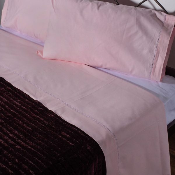 ΧΕΙΡΟΠΟΙΗΤΟ ΣΕΝΤΟΝΙ ΜΕ ΑΖΟΥΡ ΝΧ46 ΤΡΙΩΝ ΤΕΜΑΧΙΩΝ (225CM X 250CM) ΡΟΖ SilkFashion