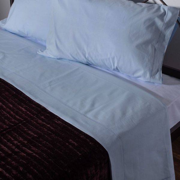 ΧΕΙΡΟΠΟΙΗΤΟ ΣΕΝΤΟΝΙ ΜΕ ΑΖΟΥΡ ΝΧ46 ΤΡΙΩΝ ΤΕΜΑΧΙΩΝ (225CM X 250CM) ΣΙΕΛ SilkFashion