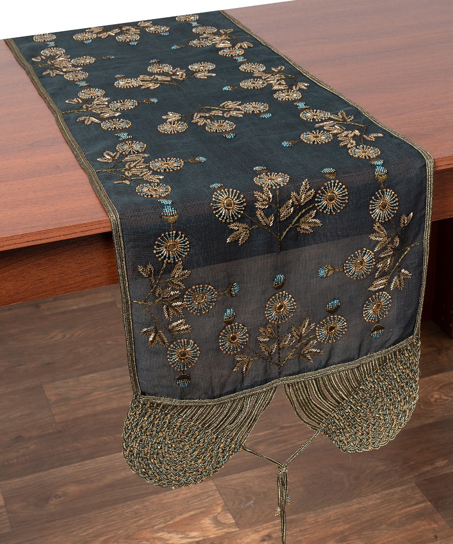 nx58 Τραβέρσα (40cm x 150cm) NX-58 Μαύρο SilkFashion - Image 1