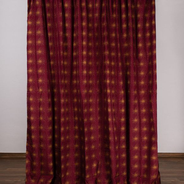 Κουρτίνα nx6101 (300cm x 275cm) με τρέσα μπορντώ SilkFashion