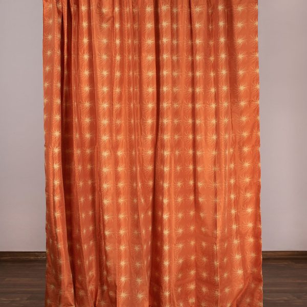 Κουρτίνα nx6101 (300cm x 275cm) με τρέσα πορτοκαλί SilkFashion