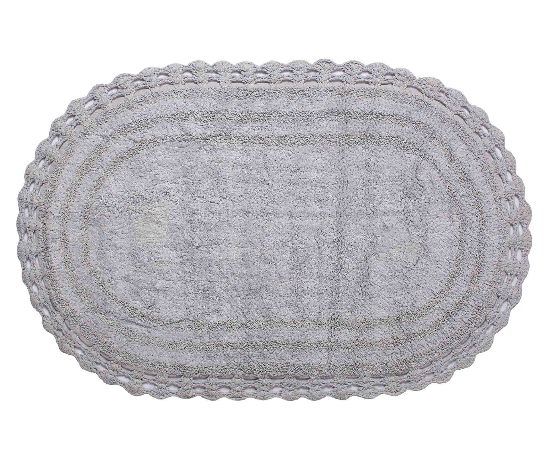 ovalgkri1 ΠΑΤΑΚΙ oval (60cm x 100cm) γκρί SilkFashion - Image 1