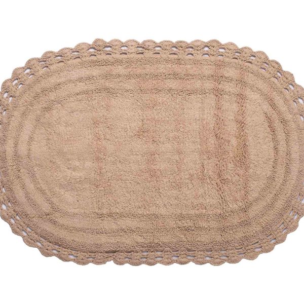 ΠΑΤΑΚΙ oval (60cm x 100cm) μπεζ SilkFashion
