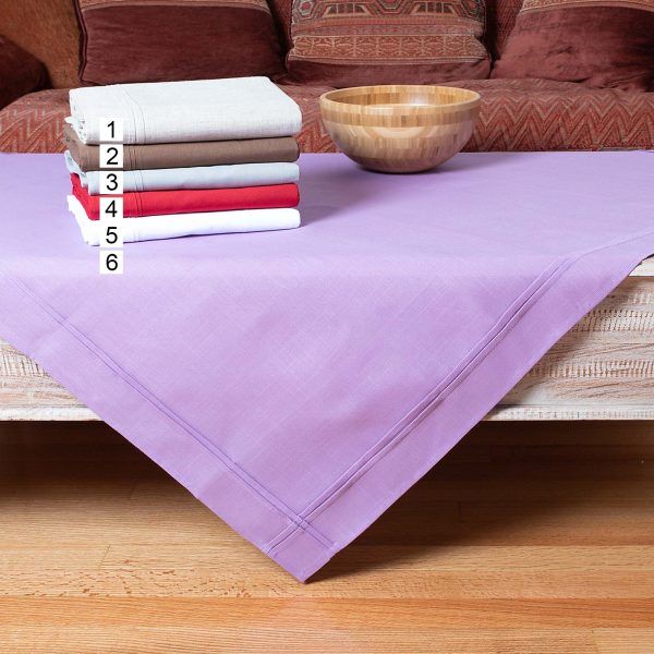 τραπεζομάντηλα (140cm x 180cm) πιέτα λευκό SilkFashion
