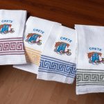 Σετ 12 τεμαχίων ποτηρόπανα (45cm x 65cm) ποδήλατο CRETE SilkFashion