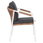 ΠΟΛΥΘΡΟΝΑ MAERLY HM6051.01 ΛΕΥΚΟ ΑΛΟΥΜΙΝΙΟ-ΑΝΟΙΧΤΟ ΚΑΦΕ P.E.RATTAN-ΜΑΞΙΛΑΡΙΑ 55,5x62,5x76,5-85 εκ. - Image 4