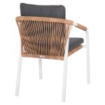 ΠΟΛΥΘΡΟΝΑ MAERLY HM6051.01 ΛΕΥΚΟ ΑΛΟΥΜΙΝΙΟ-ΑΝΟΙΧΤΟ ΚΑΦΕ P.E.RATTAN-ΜΑΞΙΛΑΡΙΑ 55,5x62,5x76,5-85 εκ. - Image 5