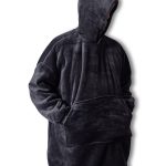 Πόντσο-κουβέρτα (One size) μαύρο SilkFashion