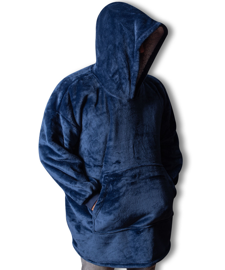 ponchoblue1 Πόντσο-κουβέρτα (One size) μπλέ SilkFashion - Image 1
