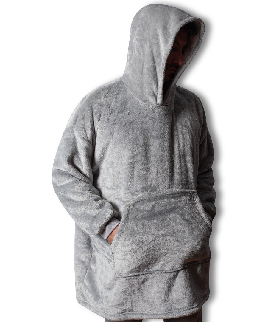 ponchogrey1 Πόντσο-κουβέρτα (One size) γκρί SilkFashion - Image 1