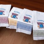 Σετ 12 τεμαχίων ποτηρόπανα (45cm x 65cm) πόρτα CORFU SilkFashion