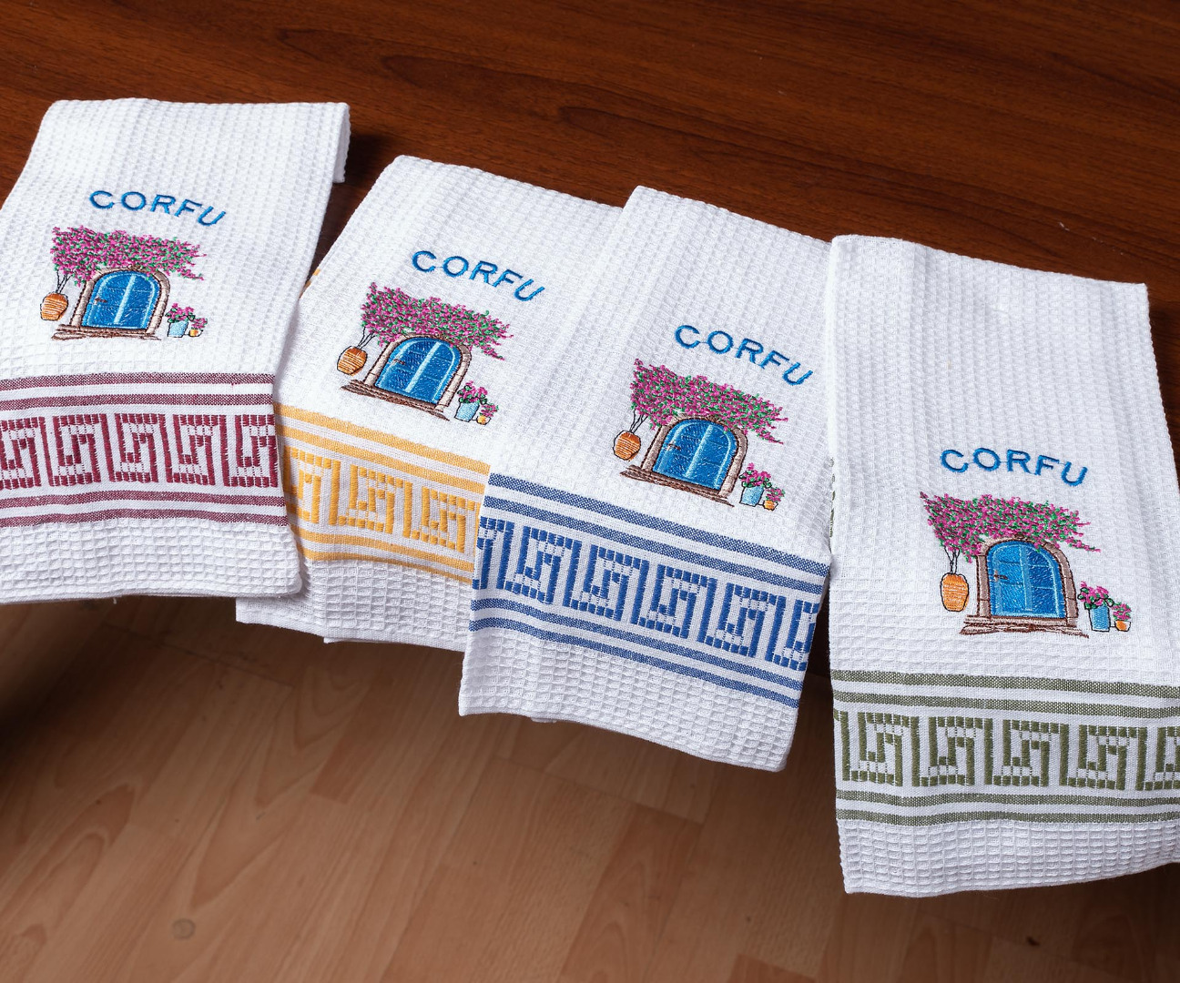 portacorfu Σετ 12 τεμαχίων ποτηρόπανα (45cm x 65cm) πόρτα CORFU SilkFashion - Image 1