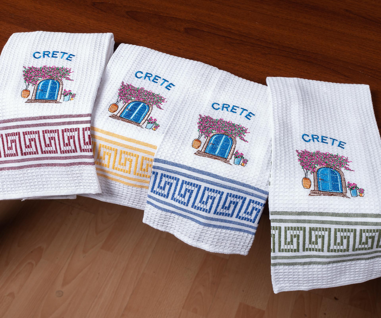 portacrete Σετ 12 τεμαχίων ποτηρόπανα (45cm x 65cm) πόρτα CRETE SilkFashion - Image 1