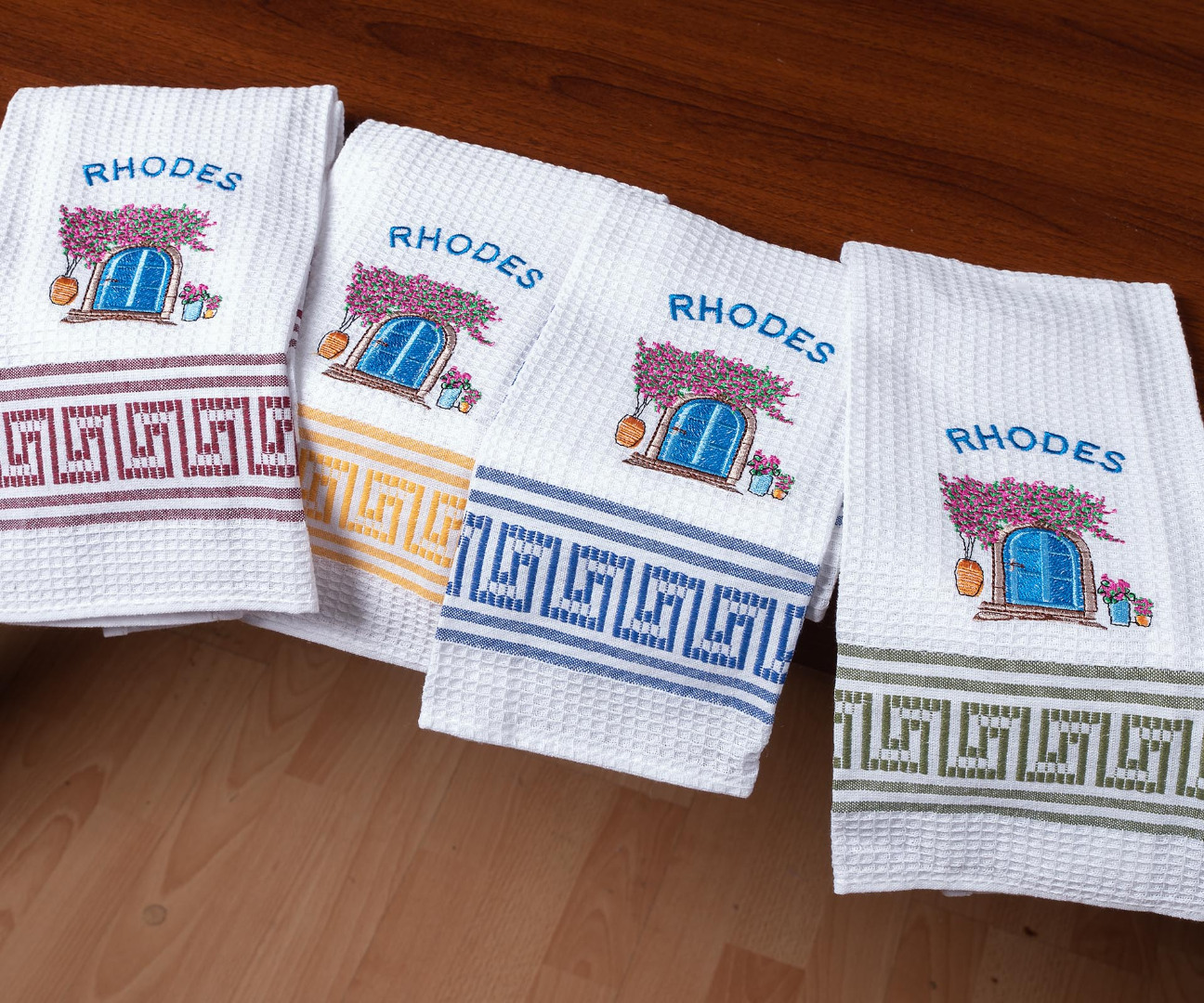 portarhodes Σετ 12 τεμαχίων ποτηρόπανα (45cm x 65cm) πόρτα RHODES SilkFashion - Image 1