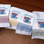 Σετ 12 τεμαχίων ποτηρόπανα (45cm x 65cm) πόρτα THASSOS SilkFashion