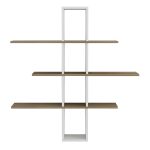 ΡΑΦΙΕΡΑ ΤΟΙΧΟΥ DOMINIC HM8976.11 ΜΕΛΑΜΙΝΗ ΣΕ ΦΥΣΙΚΟ-ΛΕΥΚΟ 96x19,5x101Υεκ. - Image 3