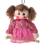 Κούκλα Rail κρεμαστράκι (25cm x 15cm) φούξια SilkFashion