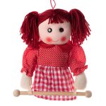 Κούκλα Rail κρεμαστράκι (25cm x 15cm) κόκκινη SilkFashion