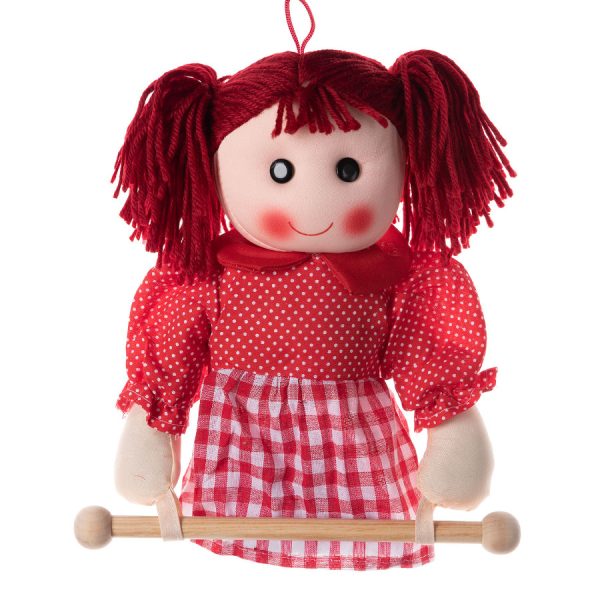 Κούκλα Rail κρεμαστράκι (25cm x 15cm) κόκκινη SilkFashion
