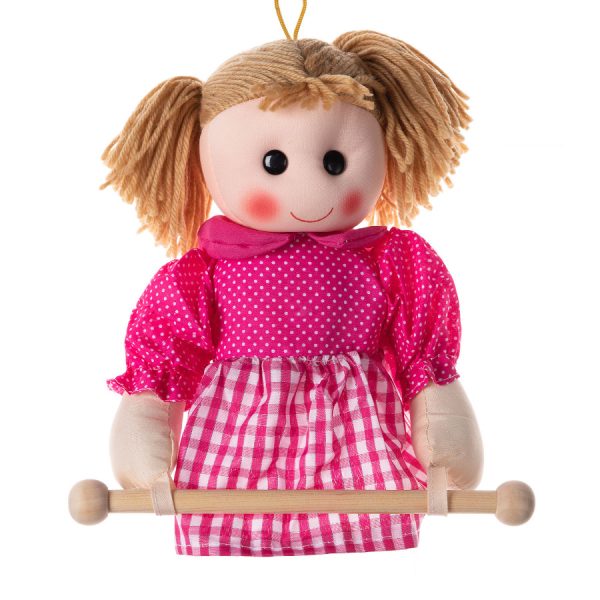 Κούκλα Rail κρεμαστράκι (25cm x 15cm) ρόζ SilkFashion