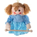 Κούκλα Rail κρεμαστράκι (25cm x 15cm) σιέλ SilkFashion