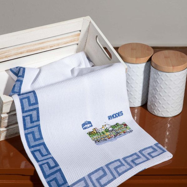 Σετ 12 τεμαχίων ποτηρόπανα (40cm x 60cm) RHODES2 SilkFashion
