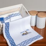 Σετ 12 τεμαχίων ποτηρόπανα (40cm x 60cm) RHODES1 SilkFashion