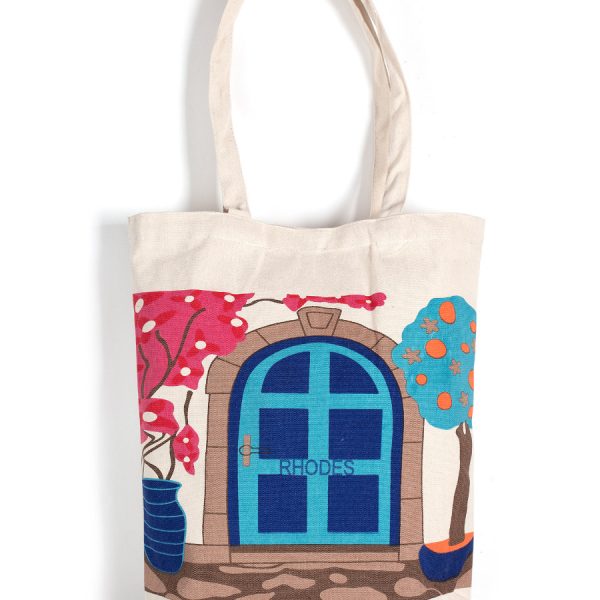 Τσάντα καραβόπανο (40cm x 40cm x 10cm) canvas 4 RHODES SilkFashion