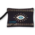 Πορτοφόλι καραβόπανο (30cm x 20cm) gold 4 RHODES SilkFashion