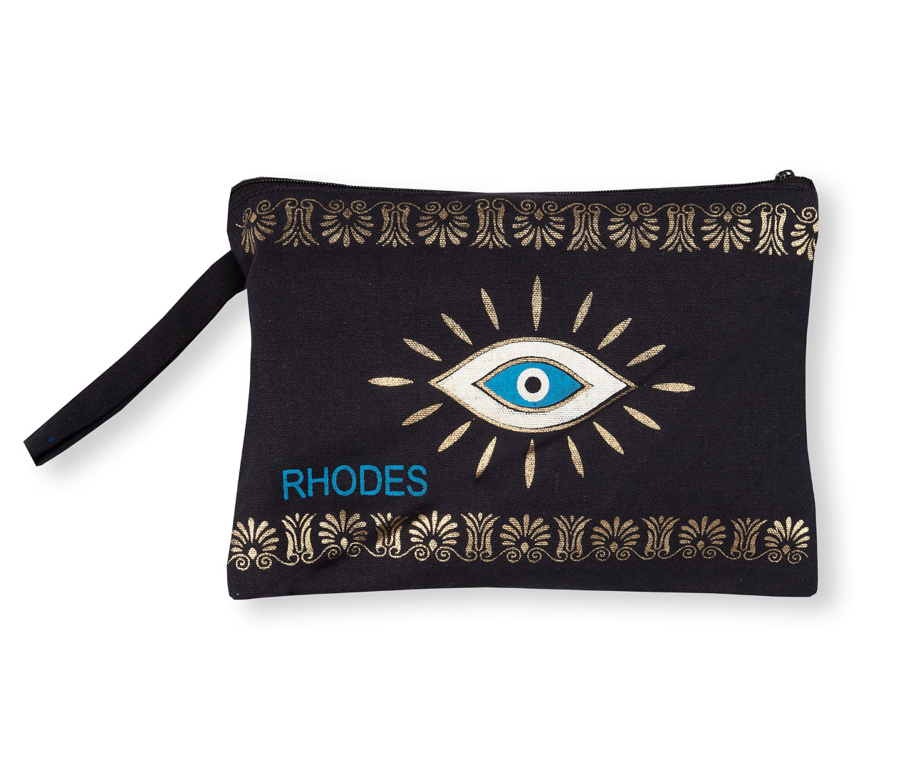 rhodesgold4a Πορτοφόλι καραβόπανο (30cm x 20cm) gold 4 RHODES SilkFashion - Image 1