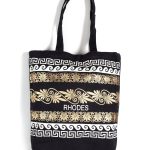 Τσάντα καραβόπανο (40cm x 40cm x 10cm) gold 5 RHODES SilkFashion