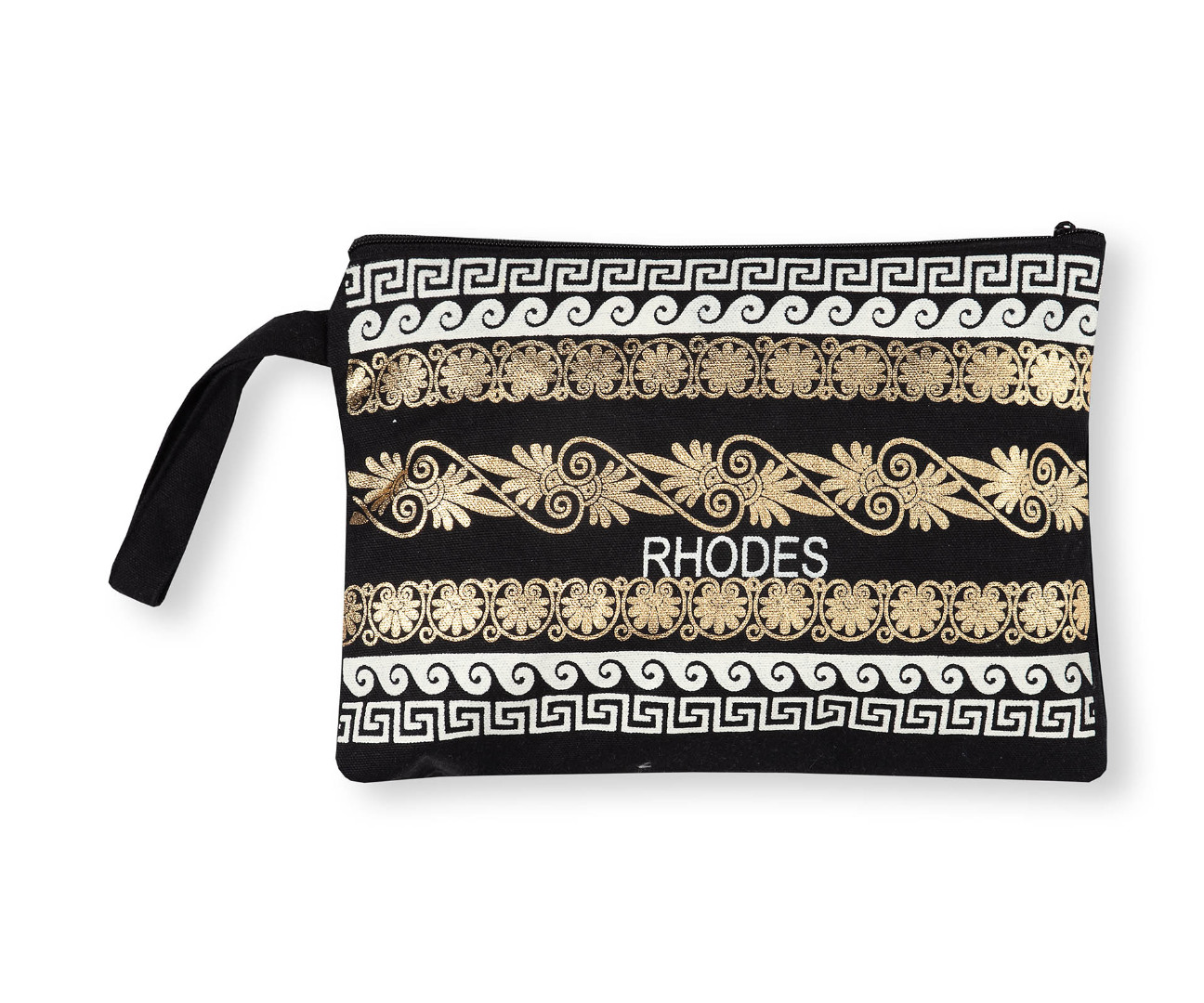 rhodesgold5a Πορτοφόλι καραβόπανο (30cm x 20cm) gold 5 RHODES SilkFashion - Image 1