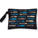 Πορτοφόλι καραβόπανο (30cm x 20cm) gold 6 RHODES SilkFashion