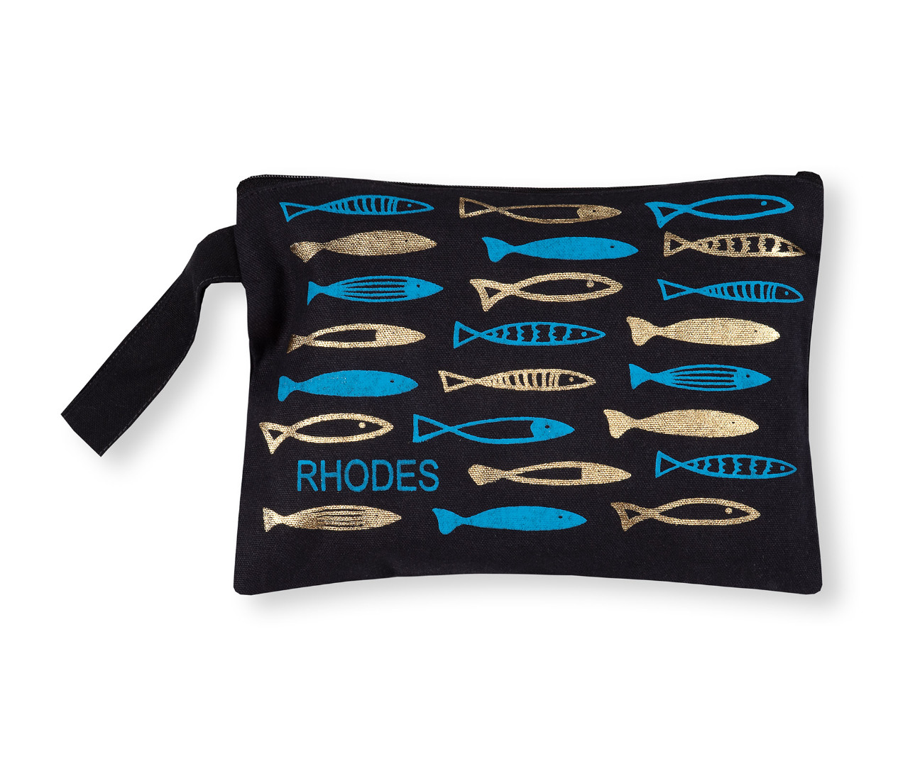 rhodesgold6a Πορτοφόλι καραβόπανο (30cm x 20cm) gold 6 RHODES SilkFashion - Image 1