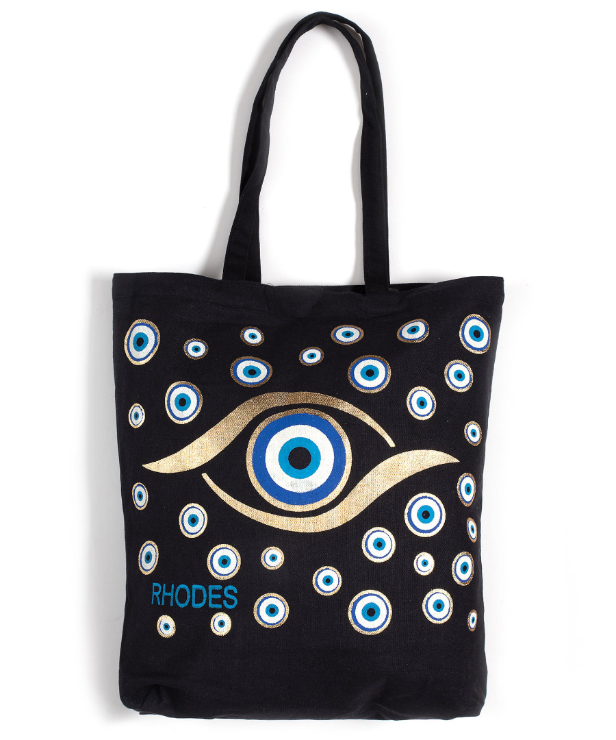 rhodesgold7 Τσάντα καραβόπανο (40cm x 40cm x 10cm) gold 7 RHODES SilkFashion - Image 1