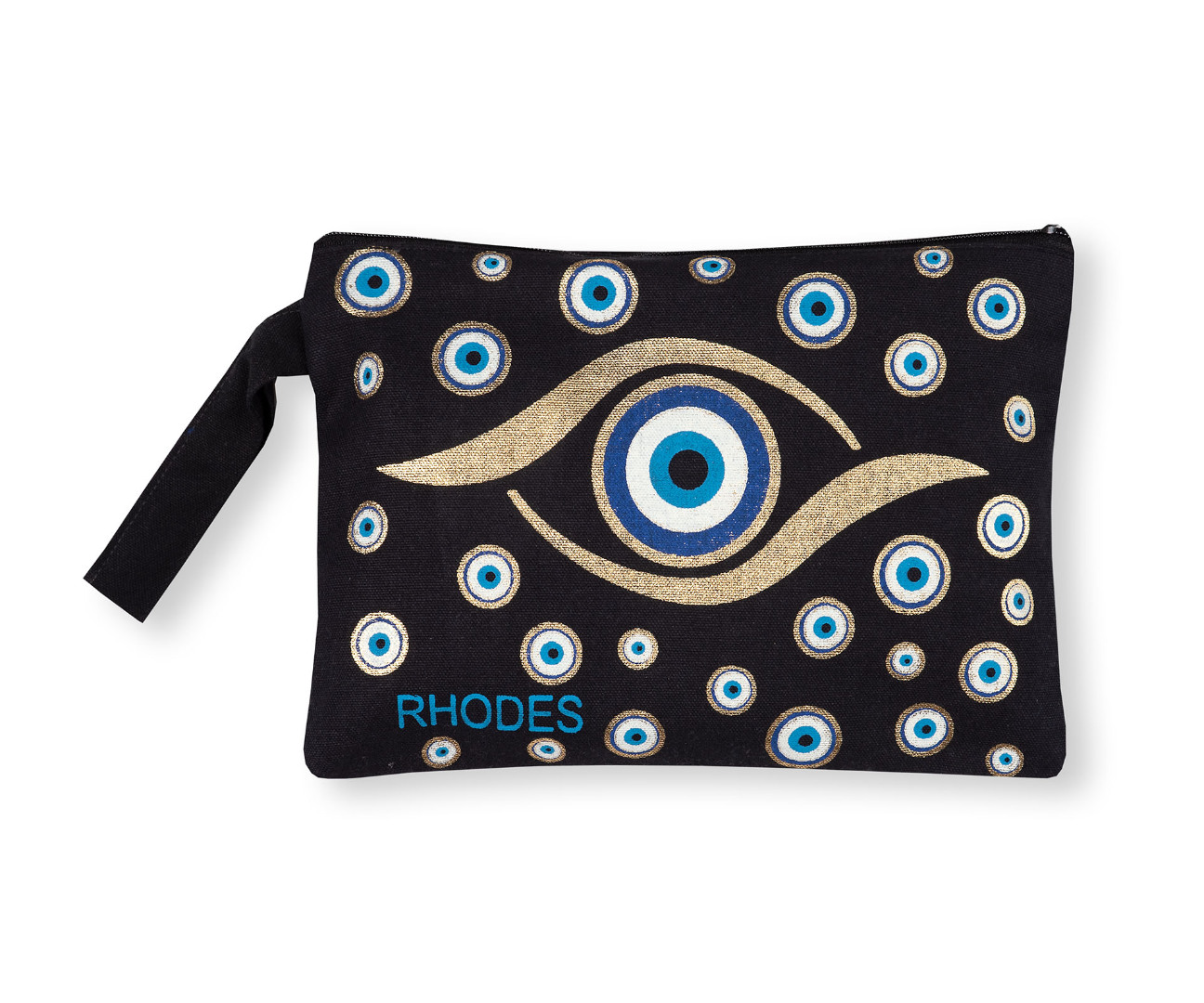 rhodesgold7a Πορτοφόλι καραβόπανο (30cm x 20cm) gold 7 RHODES SilkFashion - Image 1