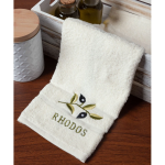 Πετσέτα Προσώπου ( 50cm x 100cm ) Εκρού με κλαδί ΡΟΔΟΣ SilkFashion