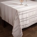 Ριγέ τραπεζομάντηλο dimitra (150cm x 230cm) ivory SilkFashion