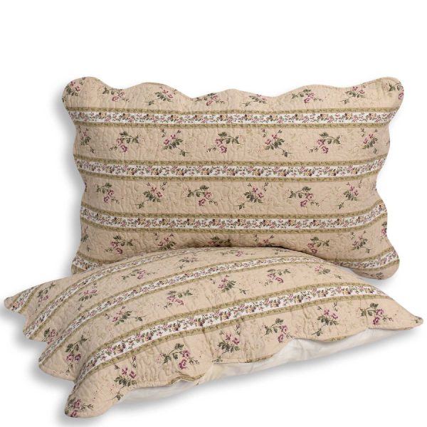 Μαξιλαροθήκη patch (48cm x 72cm) ριγέ λουλούδι τεμάχιο SilkFashion