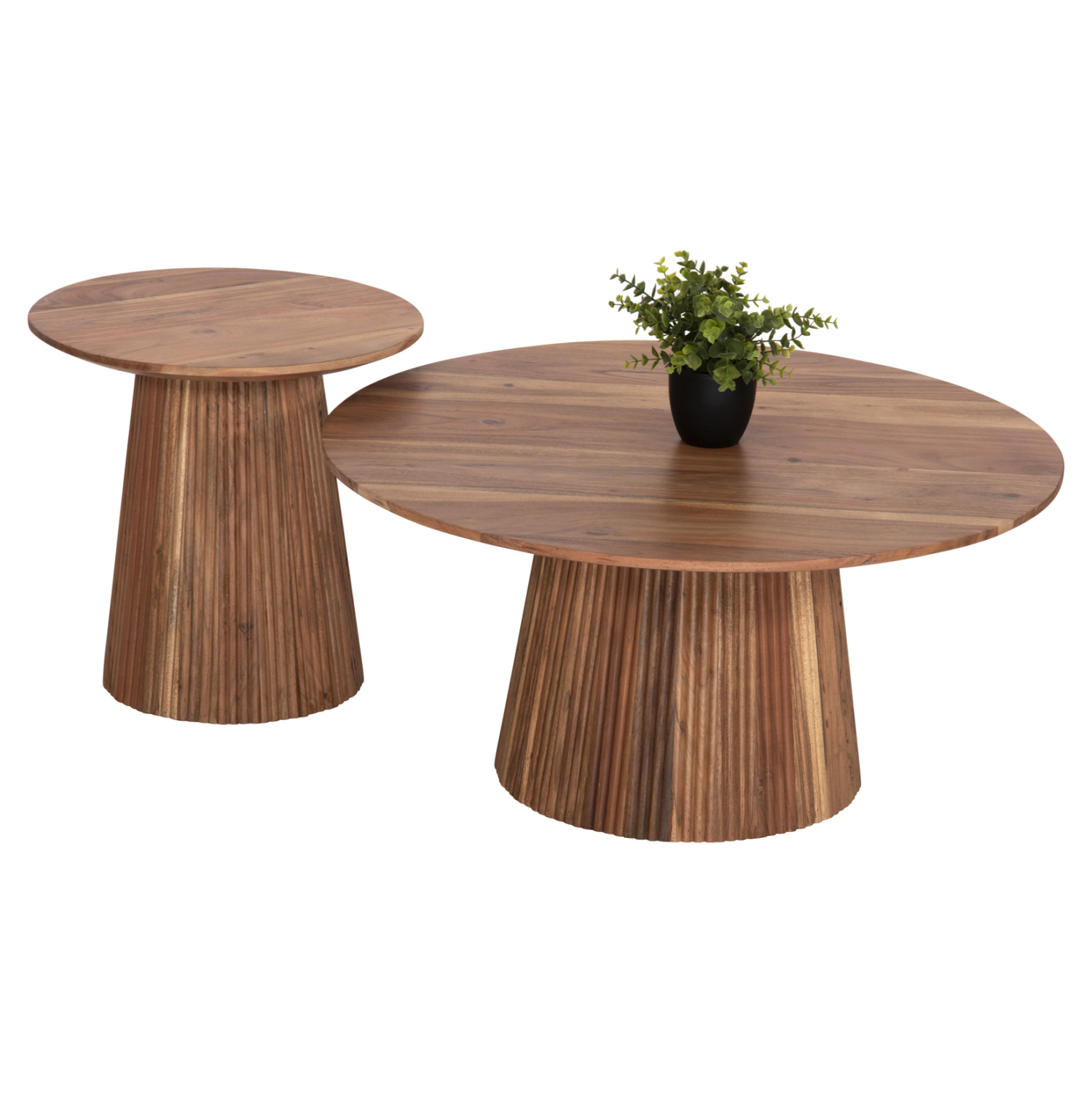 set-2tmch-trapezia-salonioy-stroggyla-fb ΣΕΤ 2ΤΜΧ ΤΡΑΠΕΖΙΑ ΣΑΛΟΝΙΟΥ ΣΤΡΟΓΓΥΛΑ GROOT HM11945 ΜΑΣΙΦ ΑΚΑΚΙΑ Φ80 & Φ45εκ. - Image 1