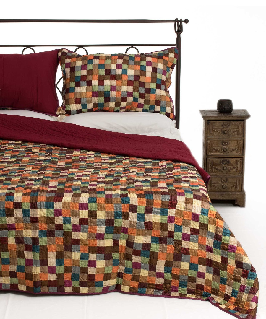 skakib-1 ΚΟΥΒΕΡΛΙ σετ (220cm x 240cm + 2 x 50cm x 70cm) ΣΚΑΚΙ SilkFashion - Image 1