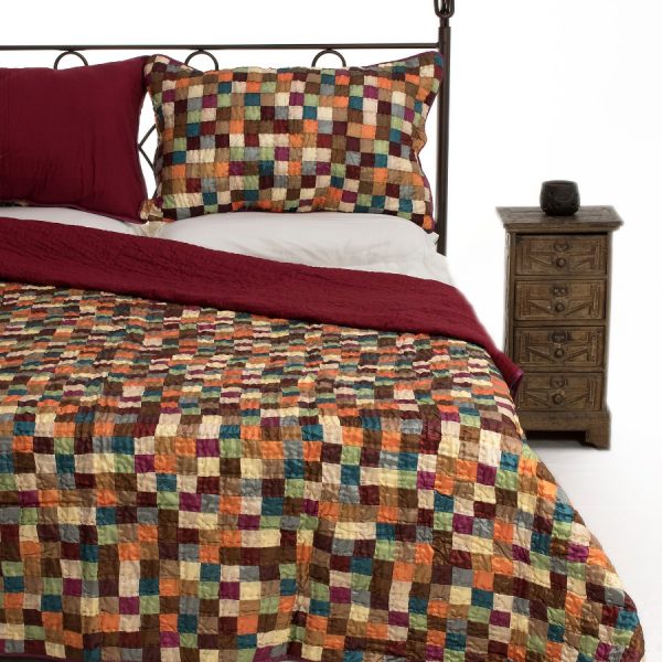 ΚΟΥΒΕΡΛΙ σετ (160cm x 220cm + 1 x 50cm x 70cm) ΣΚΑΚΙ SilkFashion