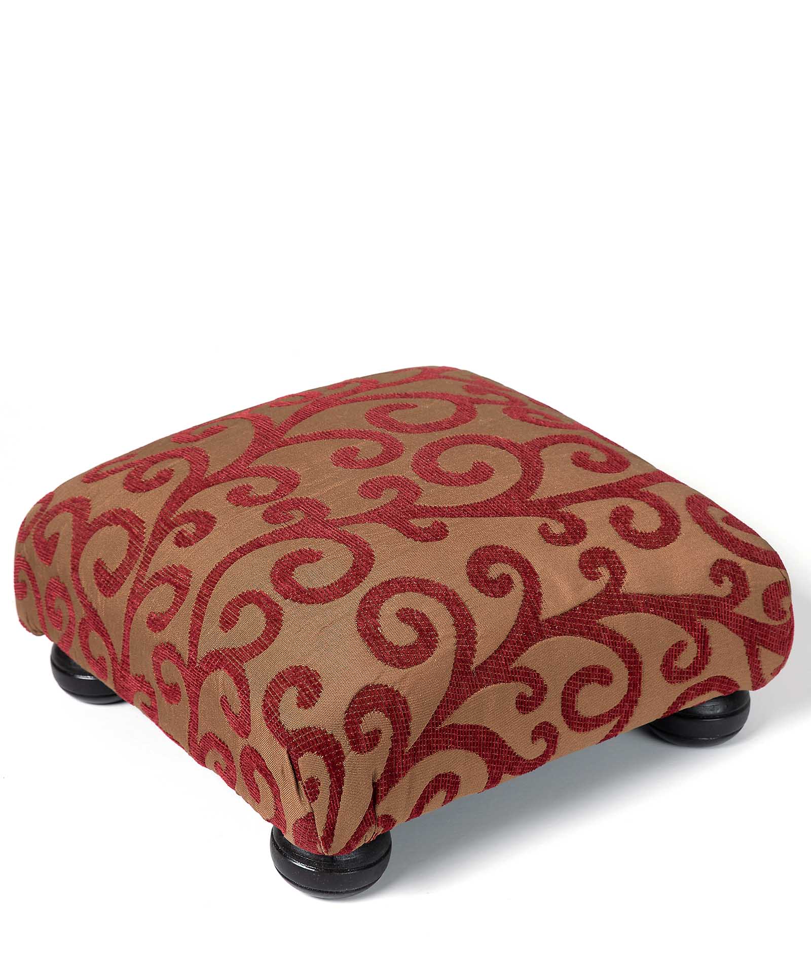 skamni602kladikokkino Υποπόδιο (30cm X 30cm X 14cm) 602 κλαδί κόκκινο SilkFashion - Image 1