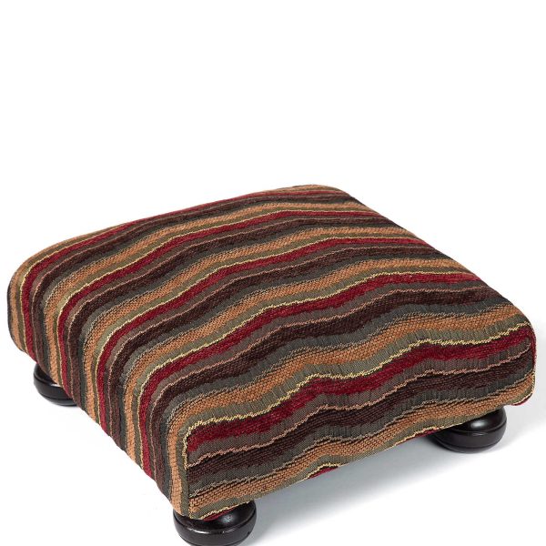 Υποπόδιο (30cm X 30cm X 14cm) 602 κύμα καφέ SilkFashion