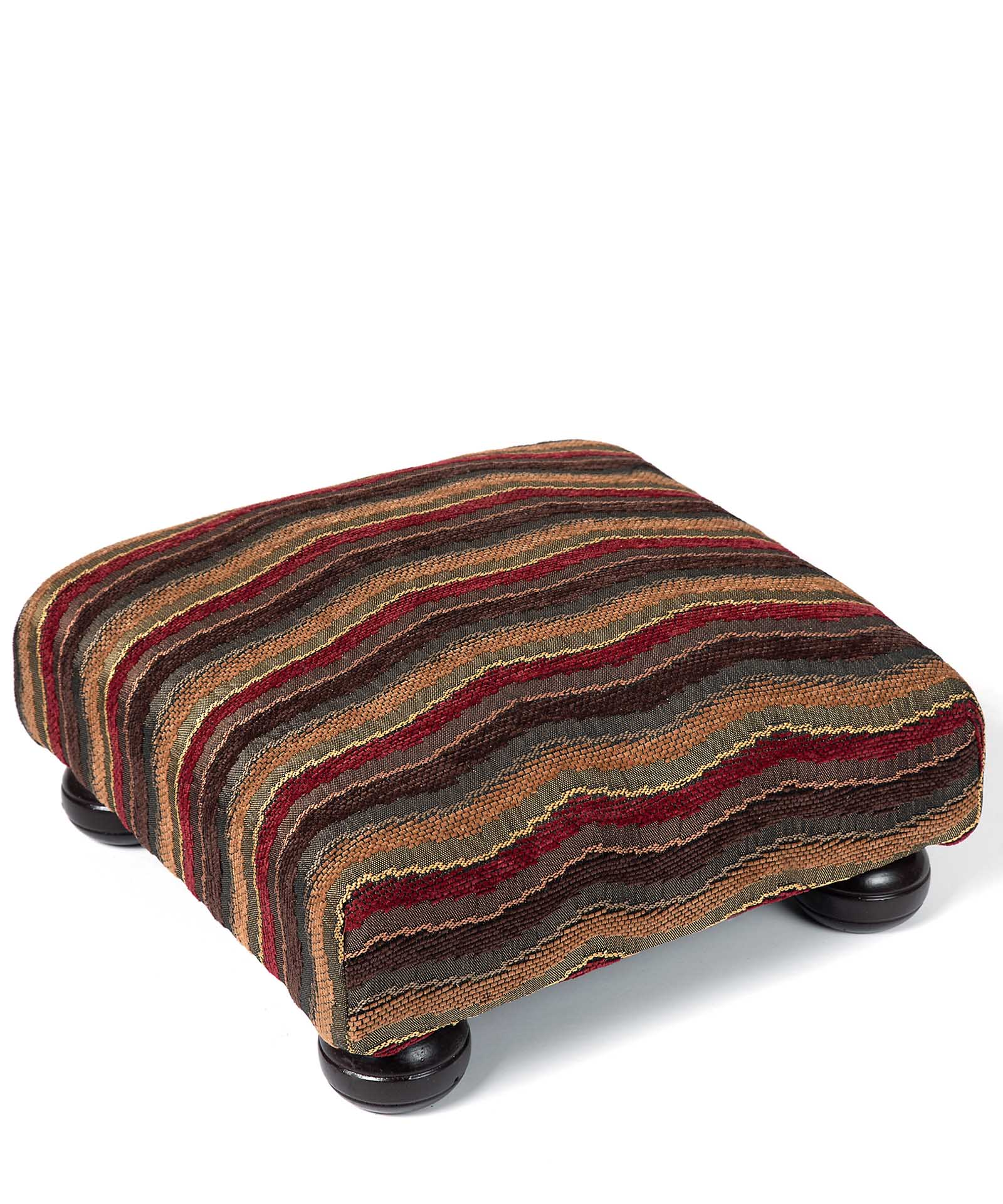 skamni602kymakafe Υποπόδιο (30cm X 30cm X 14cm) 602 κύμα καφέ SilkFashion - Image 1